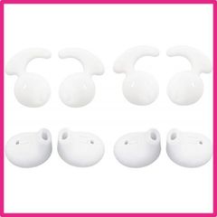Color:White 4ペア イヤーピース SONY WI-SP500 対応 フィット感向上 装着感向上 フック型2ペア ＋ 軽型2ペア WI-SP500イヤホンカバー WI-SP500 イヤーチップ4ペアセット ホワイト S7W4