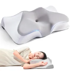 KOJIHOMU 枕 首が痛くならない 人気 睡眠 まくら 低反発枕 安眠枕 pillow よく眠れる快眠枕 横向き寝/うつぶせ寝 低め 高め 高さ調整可 ウレタンフォーム素材 洗える枕カバー通気 母親/父親/彼氏/旦那さん 誕生日/クリスマス/結婚記念日…