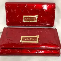 サンリオ　ハローキティ  エナメル　かぶせ長財布　2個セット　ワイン　C395