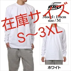 S～3XL PRO5 プロファイブ スーパーヘビー 長袖 ロングTシャツ 白
