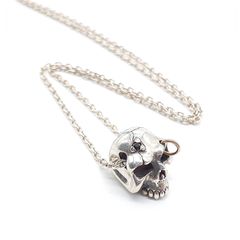 grandgalleria グランドガレリア ネックレス SILVER 925 K10 シルバー ゴールド スカル ガーネット