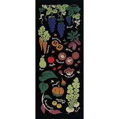 ミヤモトタオル(Miyamoto-towel)kenema 注染手ぬぐい 食べ物 秋の実り 36×90cm 1