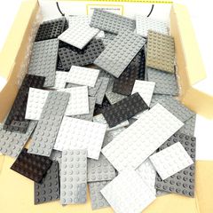 5097　レゴ　黒＆グレー系　プレート大量セット　基礎板　基盤　基板　ベースプレート　ブラック　灰色　LEGO　レゴブロック　まとめ売り　詰め合わせ