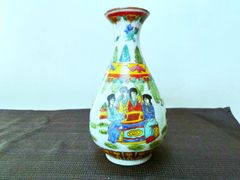 中国美術清〜民国期色絵 大清同治年製 美人文粉彩花瓶 時代物 - メルカリ
