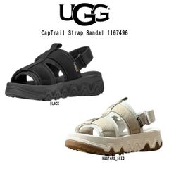 UGG(アグ)サンダル キャプトレイル ストラップ スエード メッシュ 厚底 春夏 調整可能 スポーツ レディース 女性用 靴 CapTrail Strap Sandal 1167496