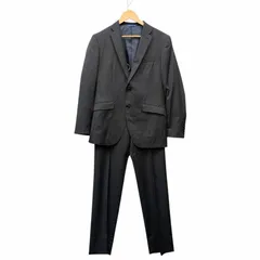 LANVIN en Blue ランバンオンブルー スーツ セットアップ ブラック ストライプ LB-ST-34859 サイズ 48