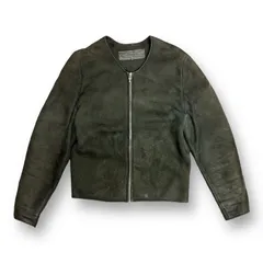 CHROME HEARTS クロスパッチ 裏ボア ムートン レザー シングル ジャケット クロムハーツ M 52163Aのサムネイル