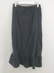 ◇ Laura Ashley ローラ アシュレイ ロング フレア スカート サイズ7 ブラック系 レディース  【中古】 【1206290003984】