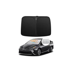 【強化版】トヨタ プリウス40系 フロントガラスサンシェード プリウスα ZVW40W/ZVW41W H23.5-R3.3 UVカット 吸盤不要 遮光断熱 夏 紫外線 UVカット 簡単着脱 内装パーツ 車種専用設計 折り畳み式 収納袋付き 1