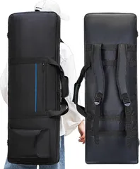 CHASO キーボードバッグ ケース 電子ピアノ 収納 2WAY 手持ち リュック式(ブルー,  61鍵盤用)のサムネイル