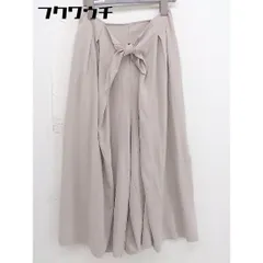 ◇ ITEMS URBAN RESEARCH アーバンリサーチ サイドジップ ウエストゴム ワイド パンツ サイズF ピンクベージュ レディース  【1112140012399】