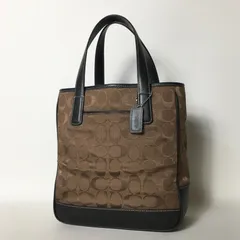2507-169｜美品｜コーチ シグネチャー ハンドバッグ ダークブラウン