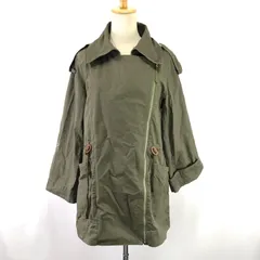 Ciaopanic【チャオパニック】ミリタリーコート【レディースF/カーキ】モッズコート/ジップアップ/アウター/Coat/jacket◆BJ092-d
