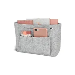 Newseego バッグインバッグ フェルト インナーバッグ 軽量 バッグ ポーチ バッグの中を整理整頓 バックインバッグ 多機能(グレー M)