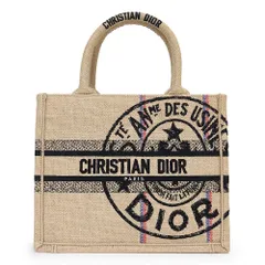 クリスチャンディオール BOOK TOTE ブックトート スモール ハンドバッグ キャンバス ベージュ ブラック 黒 M1296ZRUW Christian Dior（新品・未使用品）