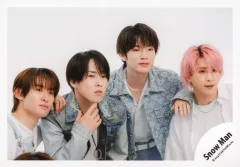 【中古】生写真(STARTO) Snow Man/深澤辰哉・向井康二・宮舘涼太・佐久間大介/横型・上半身/シングル「BREAKOUT / 君は僕のもの」MV＆ジャケ写オフショット/公式生写真