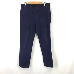 EDIFICE【エディフィス】 コットンパンツ メンズ【size:48/W82cm/股下75cm/紺/navy】ズボン/ボトムス/Pants/Trouser◆BJ021-jのサムネイル