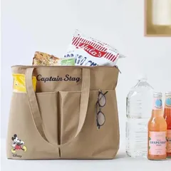 Disney ミッキーマウス　トートバッグ　ファスナー付き