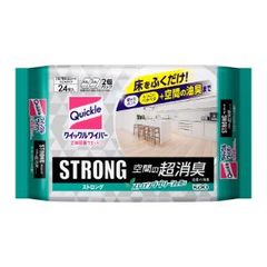 「花王」クイックルワイパー　立体吸着ウエットシート　ストロング消臭ＥＸ　24枚