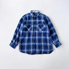 90s NYLAUS オンブレ　シャドーチェックシャツ　VINTAGE T1829 A3