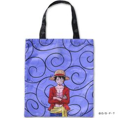 パッカブルトートバッグ ONE PIECE ゴムゴムの実 パープル ルフィ 50-026PG 37×42cm 折りたたみ バスケットボールバッグ ワンピース スポルディング 25AW