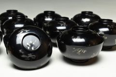黒内朱 蓋付き椀 19組セット 木製削り出し - メルカリ