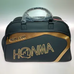 美品 HONMA ホンマゴルフ ペブルドレザー ボストンバッグ 黒