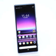 【液晶美品】au SIMフリー Xperia 5 SOV41ブルー