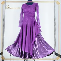 17800円→15800円にお値下げ中！Sekine社交ダンス セパレートドレス D004日本セキネ製ラベンダー色モダンドレス : 社交ダンスウェア