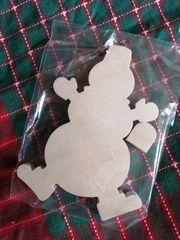 雪だるま型　無垢板　トールペイント