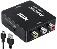 【特価商品】AV to HDMI HDMI 変換コンバーター RCA RCA コンポジット （赤、白、黄） 変換コンバーター 3色端子 hdmi to 変換アダプタ 1080P/720P切り替え