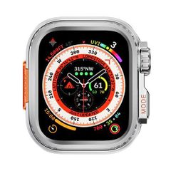 アップルウォッチカバー（Apple Watchカバー）Ultra風両面保護メタルケース【マットシルバー】42mm/44mm/45mm/46mm対応 [BELTIES]