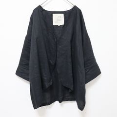 ゼロハチマブ 08mab リネン カーディガン トップス 羽織 ブラック系 [a961046n]