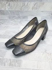 ◇ Θ RANDA ランダ メッシュ ヒール パンプス サイズ22.0cm ブラック レディース P  【1409090021787】