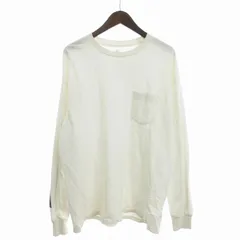 キャプテン サンシャイン KAPTAIN SUNSHINE Tシャツ カットソー 長袖 クルーネック 袖ライン 胸ポケット コットン KS20SCS07 白 ホワイト 40 ■SM1のサムネイル