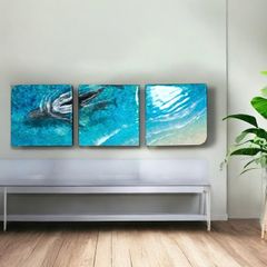 N521★超立体  沖縄の海 レジンアートボード　美ら海　オーシャンアート