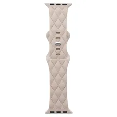 【新品】 empire シリコン マトラッセ キルティング アップルウォッチ バンド 大人可愛い レディース 38/40/41/42(series11/10) スターライト 1