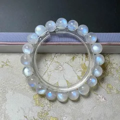 天然美品★【ブルームーンストーン】★ブレス パワーストーン アクセサリー 天然石B 開運 綺麗 お守り 9.8-10.2mm ZB8712