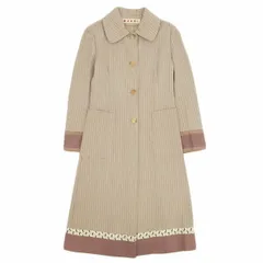 ◆美品◆ マルニ MARNI コットン100% ストライプ 切替 コート レディース ベージュ系 size40 [Y03148]のサムネイル
