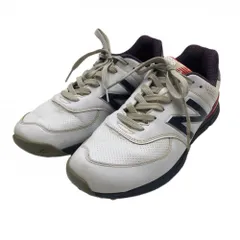 ニューバランス ゴルフシューズ 白×ネイビー MGS574T2 スパイクレス メンズ 27.0 ゴルフウェア New Balance