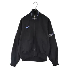 ASICS (アシックス) 90s 短丈ブルゾンジャージ ロゴ刺繍ジャケット ブラック PW2418のサムネイル