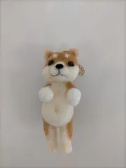 HA16-032	羊毛フェルト　柴犬　動物　マスコット　バッグチャーム　キーホルダー