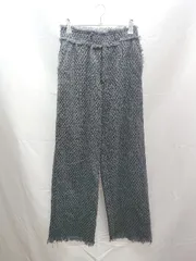 ◇ JEANASIS ジーナシス ウエストゴム　起毛　総柄　ダメージ加工 パンツ サイズF グレー系 レディース E  【1303160000569】