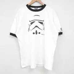 XL/古着 半袖 Tシャツ メンズ スターウォーズ STAR WARS ストームトルーパー コットン クルーネック 白 ホワイト 25jun18 中古