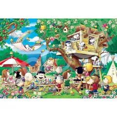エポック社 300ピース ジグソーパズル PEANUTS ツリーハウス (26x38cm) 28-034s のり付き ヘラ付き 点数券付き EPOCH