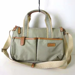 【良品✨】ラナイトランジット トートバッグ 肩掛け ポケット多数 八ワイ カーキ 良品✨】ラナイトランジット トートバッグ 肩掛け ポケット多数