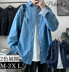 シャツ メンズ トップス 長袖 未使用  デニム コート アウター カーディガン 春秋 新作xzzhang510のサムネイル