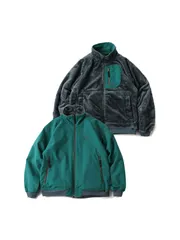 ジムマスター アウター リバーシブル ボア メンズ gym master フリースジャケット リバーシブル gym master ボア×タスロン スタンドカラージャケット G418785