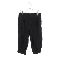 スピック&スパン Spick&Span パンツ ハーフ タック 36 黒 ブラック ☆S☆ /tk0318