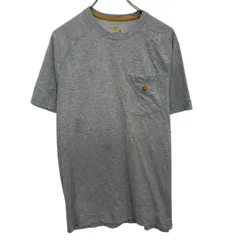 Carhartt ロゴTシャツ M グレー カーハート プルオーバー 胸ポケット ワンポイント カットソー 古着卸 アメリカ仕入 a704-5832